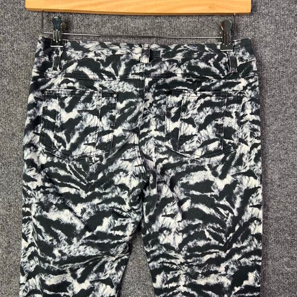 Alice And Olivia Animal Print Skinny‎ Jeans Zebra Size 8 - Picture 3 of 10